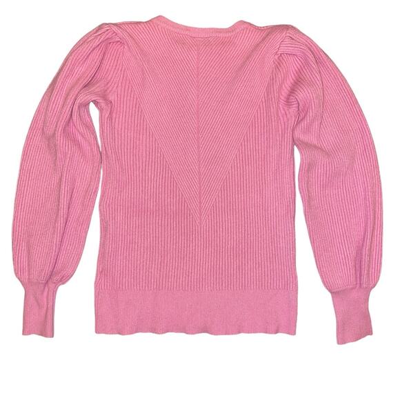 Vici Pink Bubble Over Ribbed Knit Sweater size Small - Picture 2 of 8
